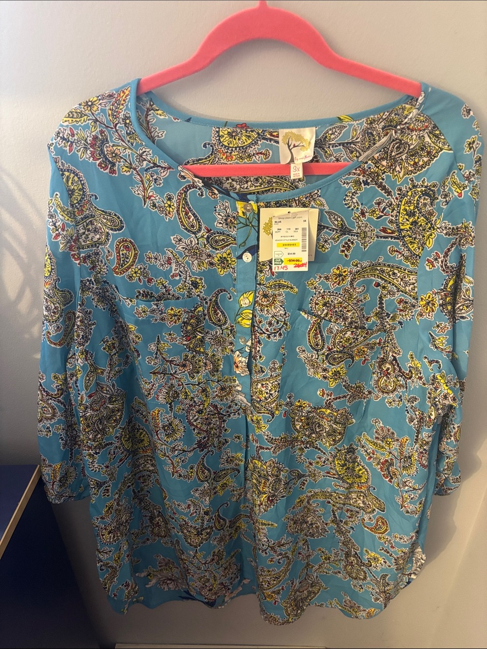 Anthropologie Fig and Flower Paisley Tunic